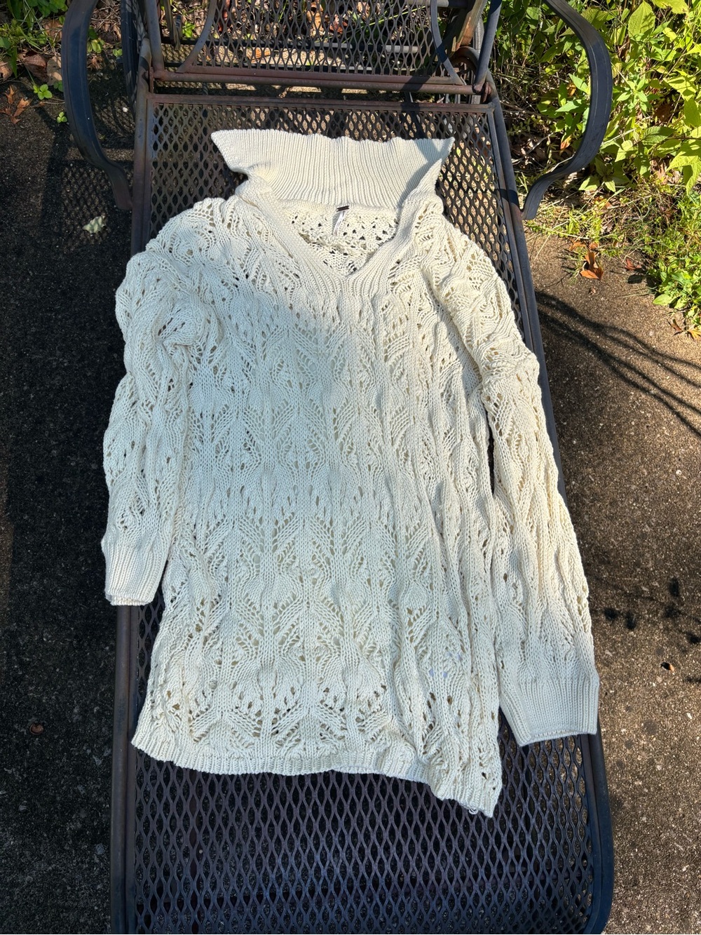 Free People Cream Knit Dress